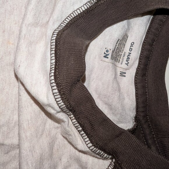 Old Navy Kids Raglan Tee – Brown & Tan – Size M (8) - Picture 2 of 6